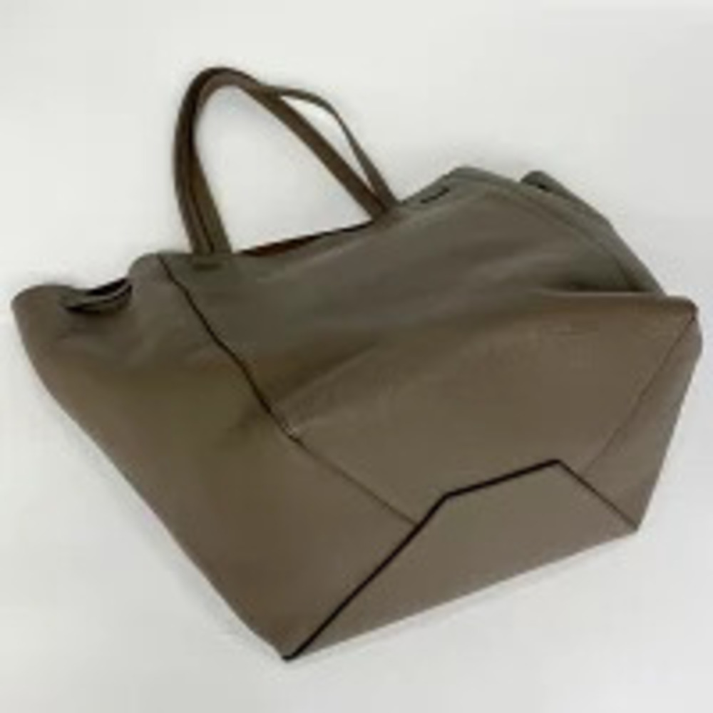 Celine Cabas Phantom Tote Bag Handbag Shoulder Leather Brown - Picture 2 of 7